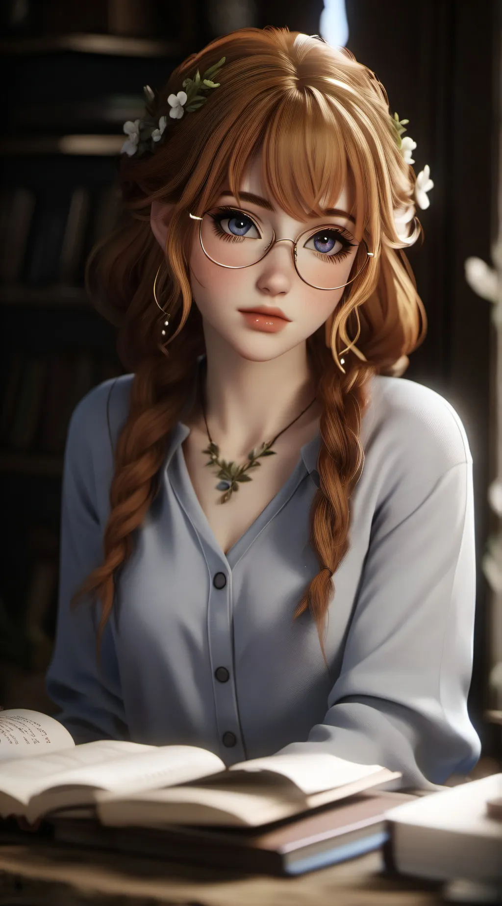 ai character: Autumn  background