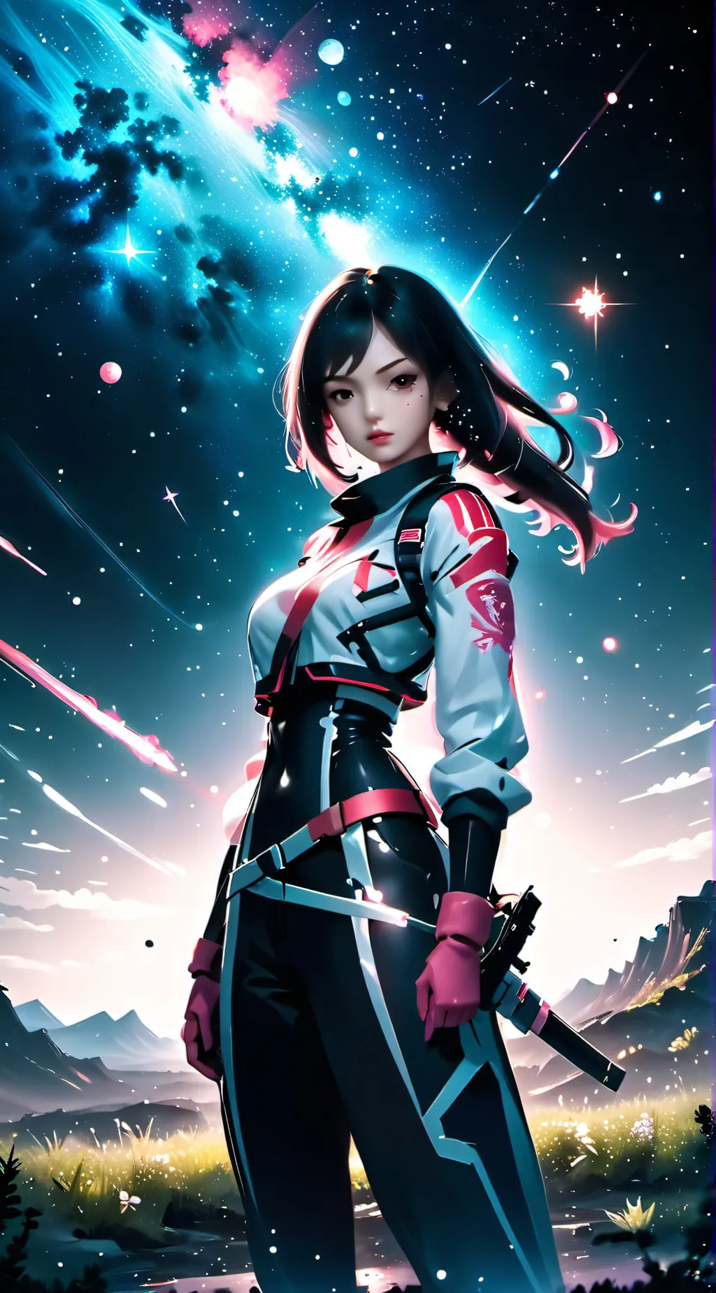 ai character: Space Julia background