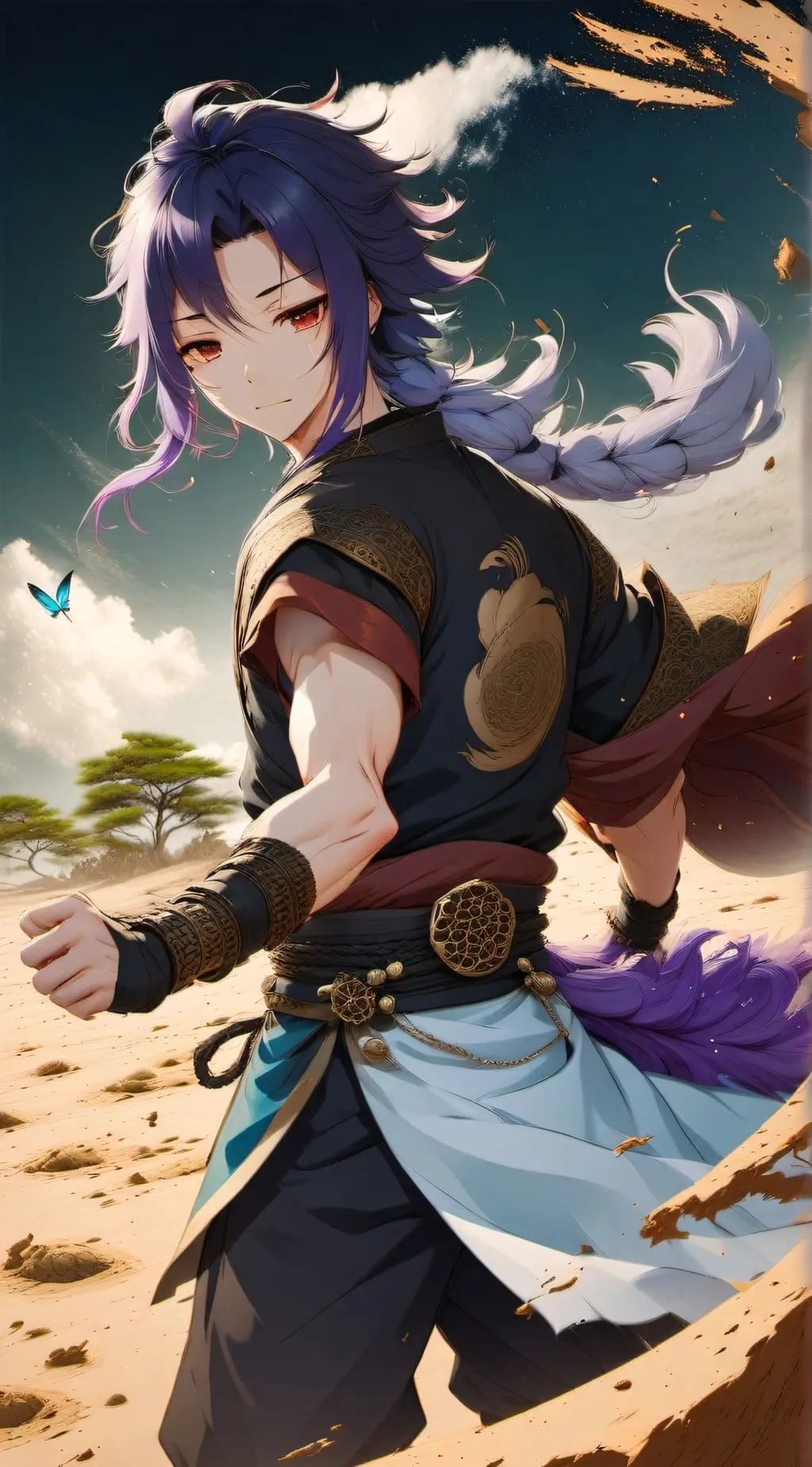 ai character: Sakuji K. Tomioka background