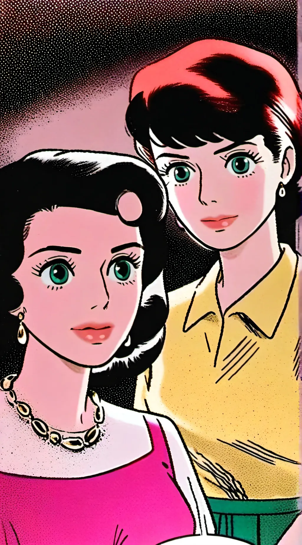 ai character: Mom and sis background