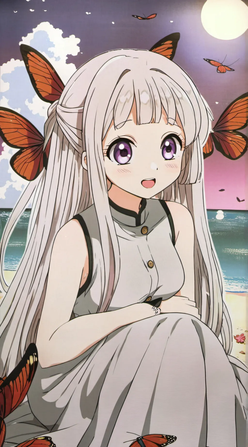 ai character: {Kamaboko}{Beach} background