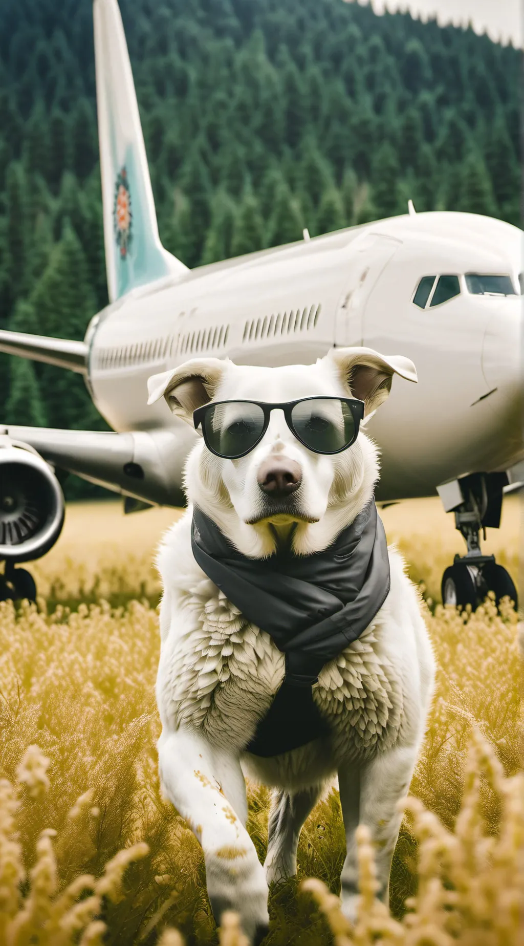 ai character: animal plane background