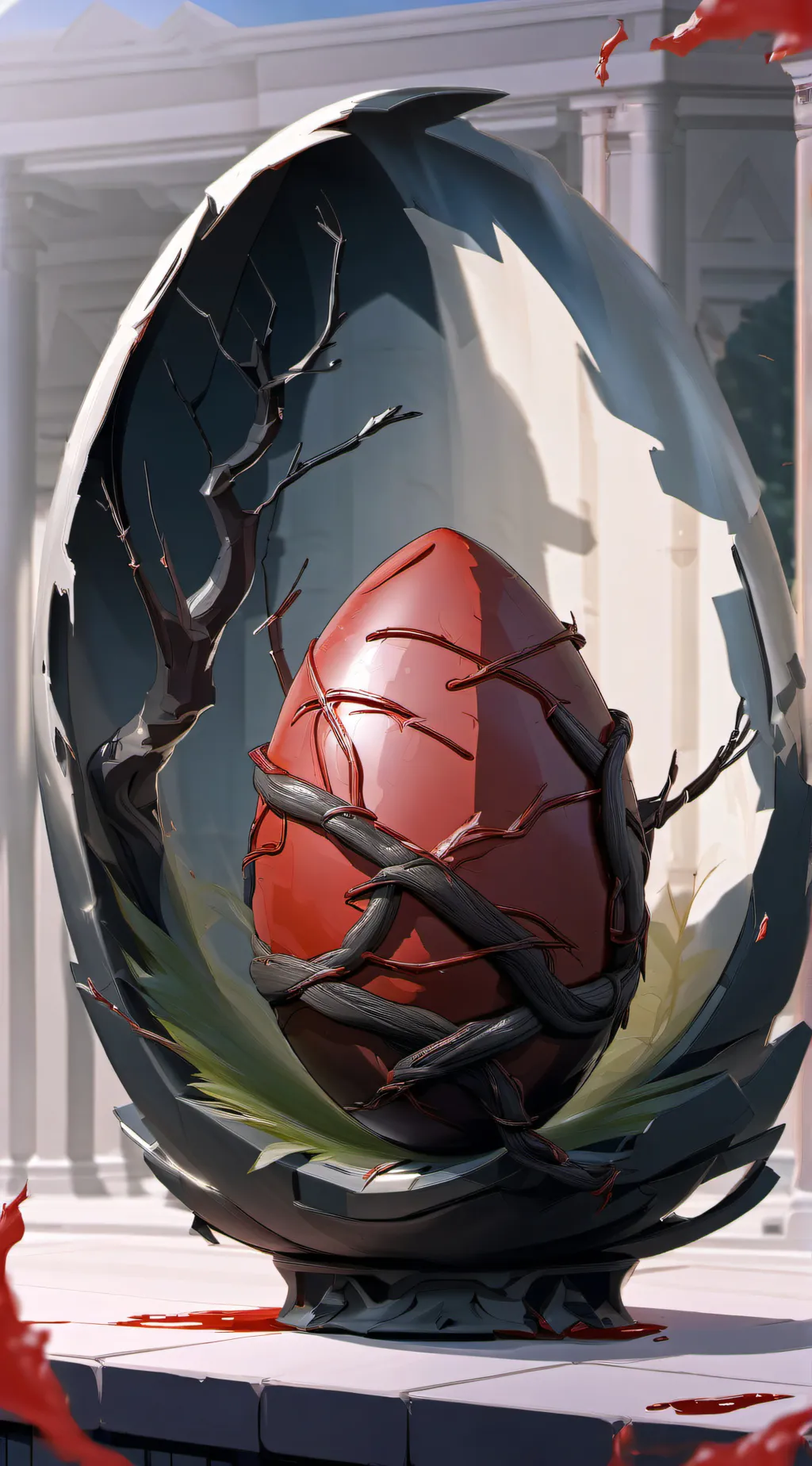 ai character: The egg background