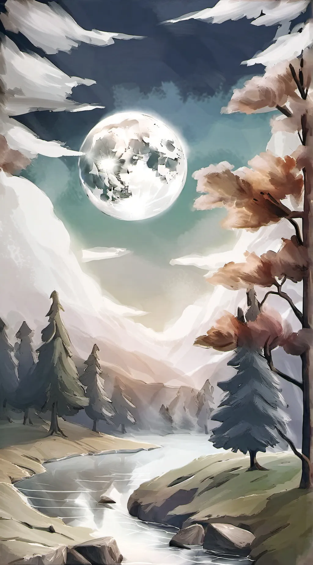 ai character: Sun and Moon background