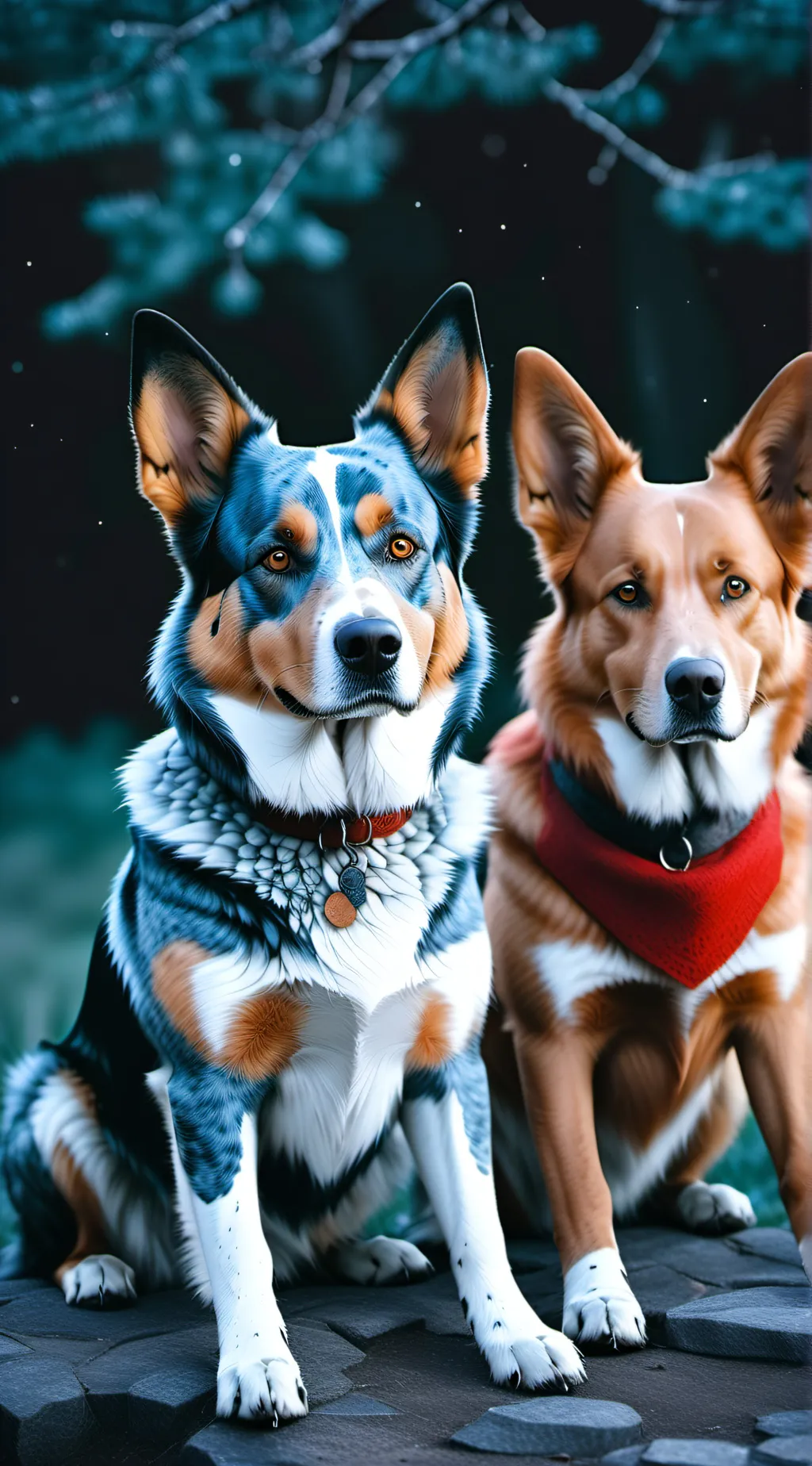 ai character: Bluey and bingo  background