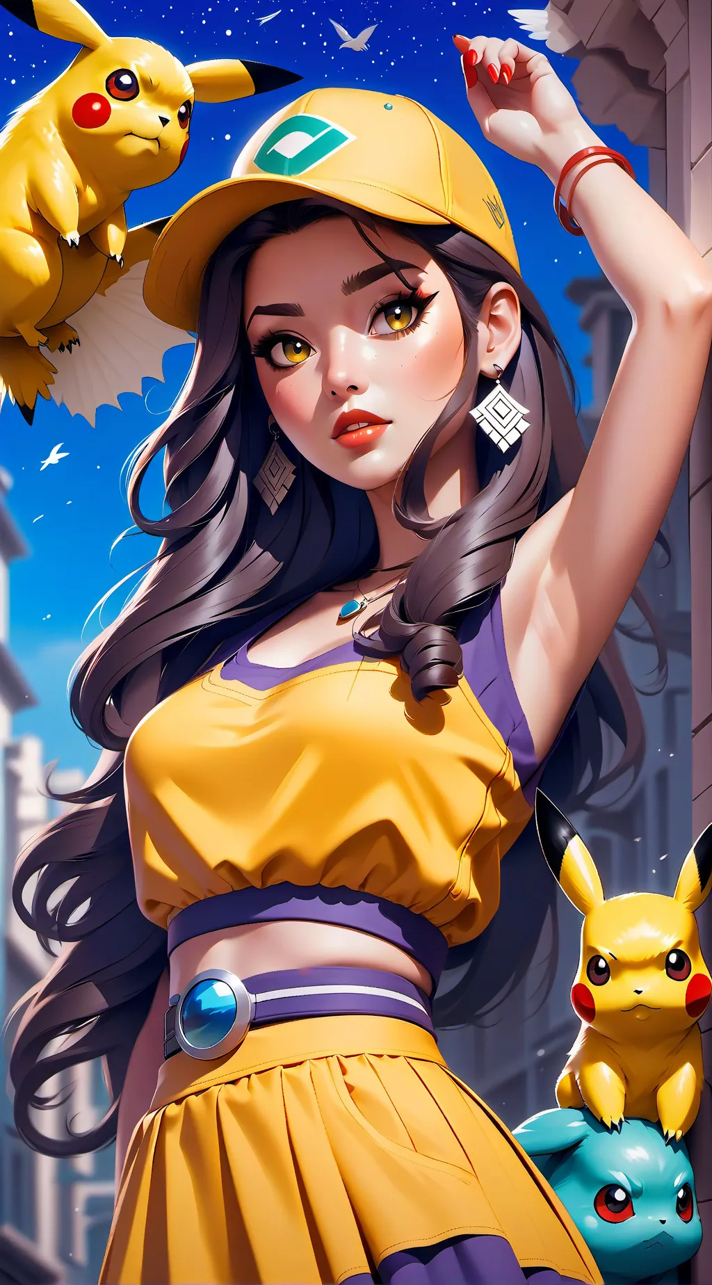 ai character: she is very sauce  background