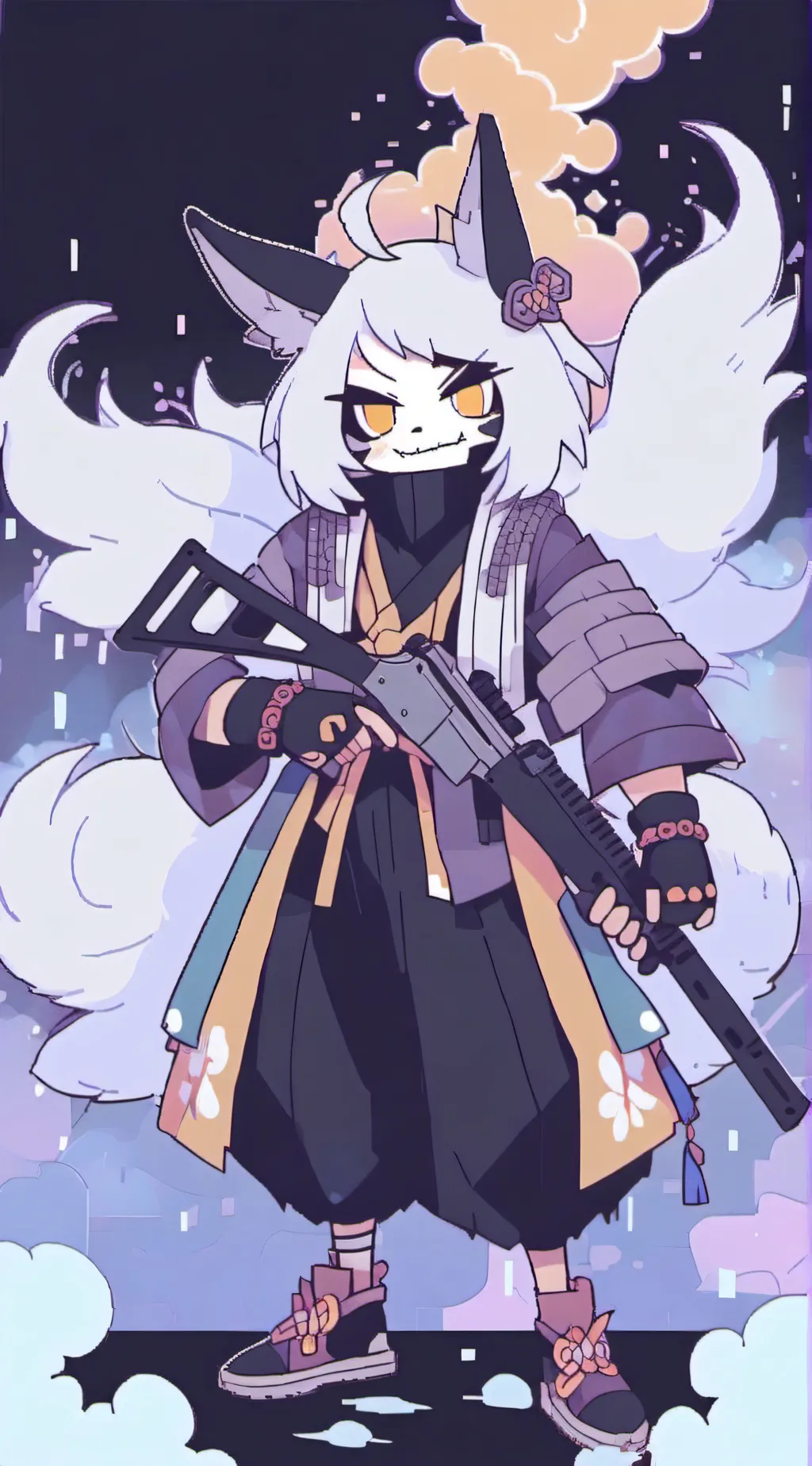 ai character: miss circle kid background