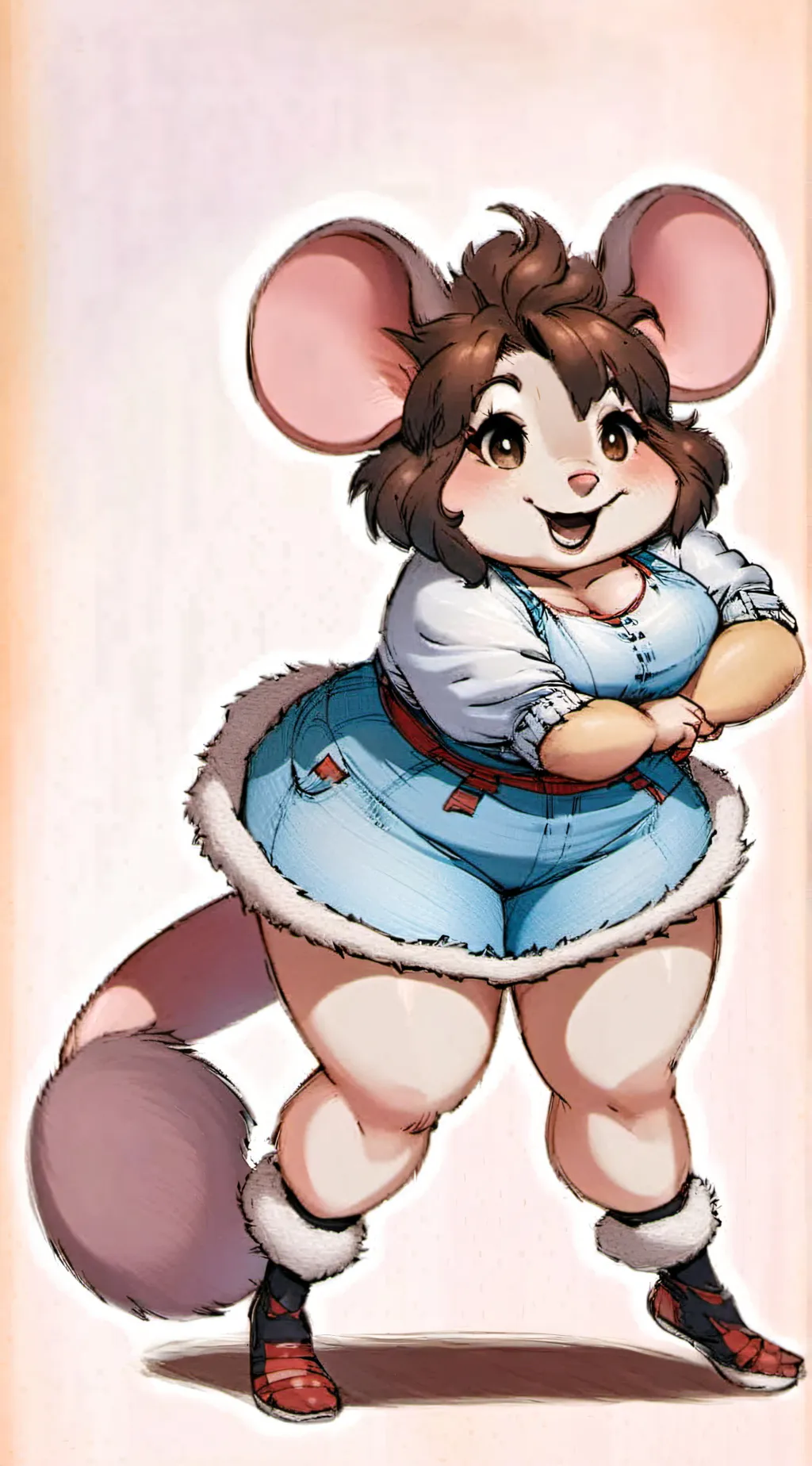 ai character: furry mouse girl background