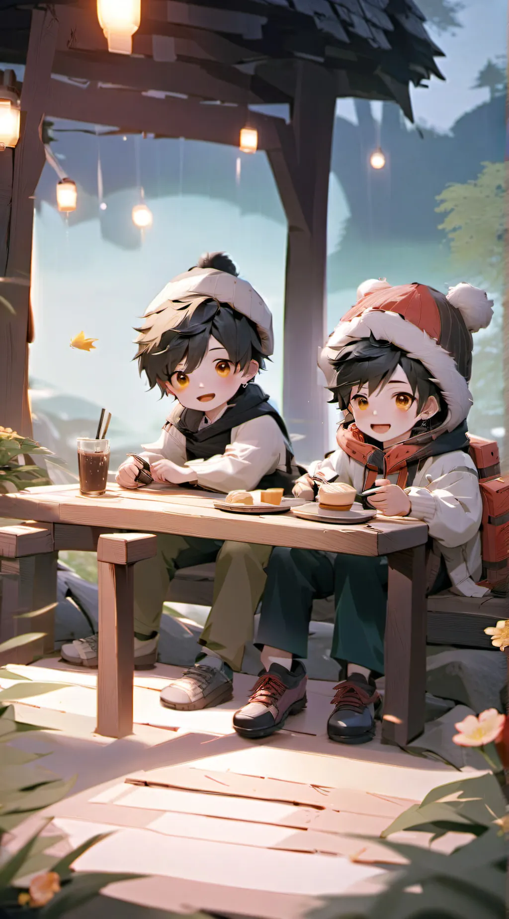 ai character: twins  background