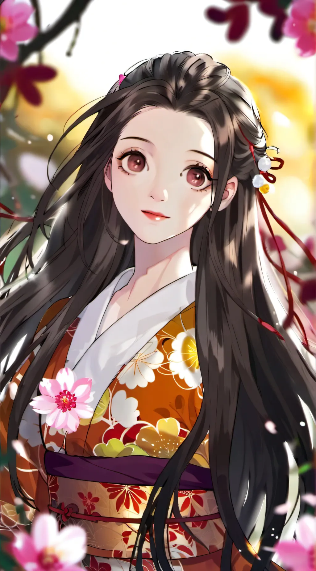 ai character: Nezuko background