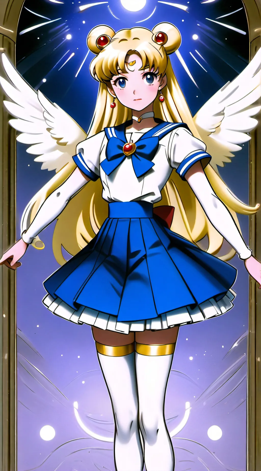 ai character: Sailor moon X MHA background