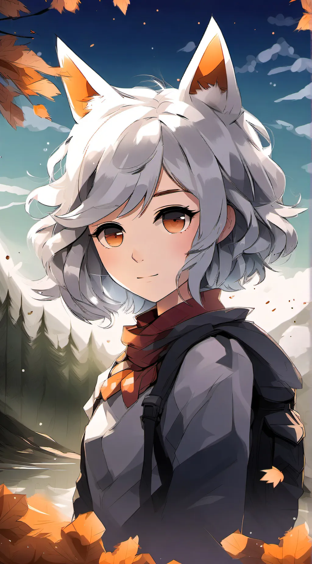 ai character: Amber background