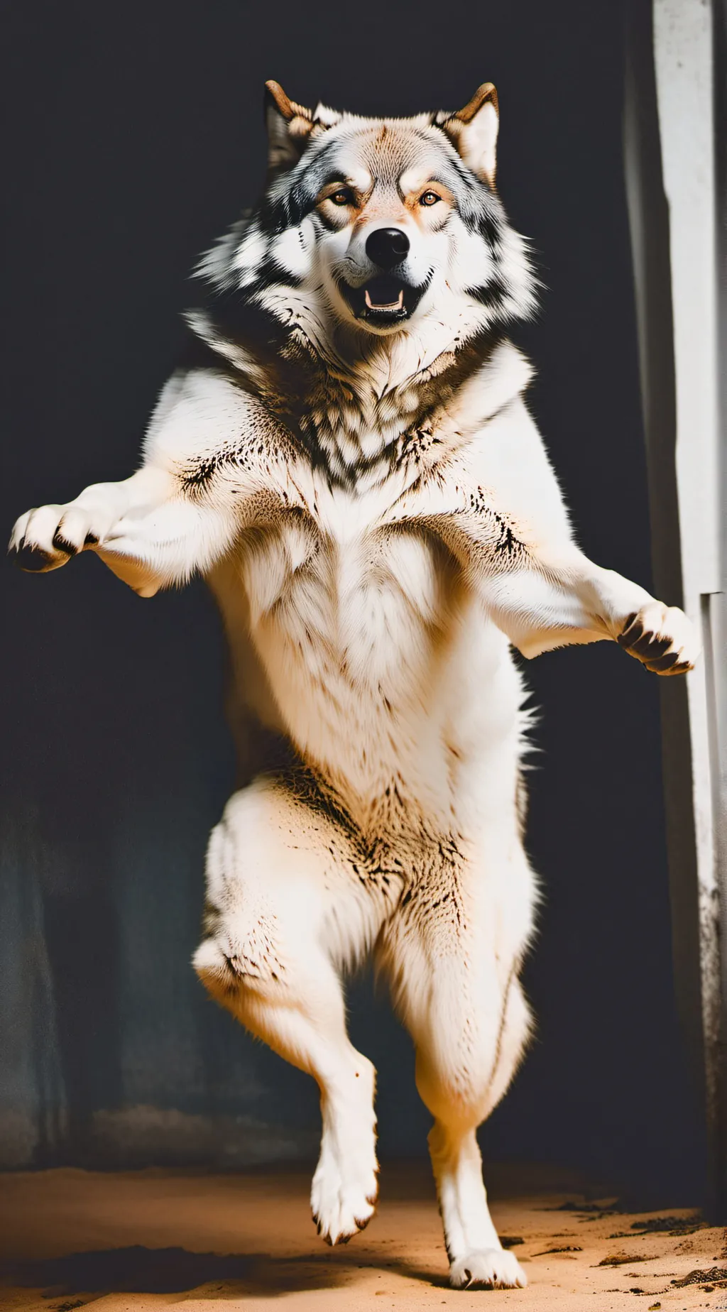 ai character: Wolf dancing background