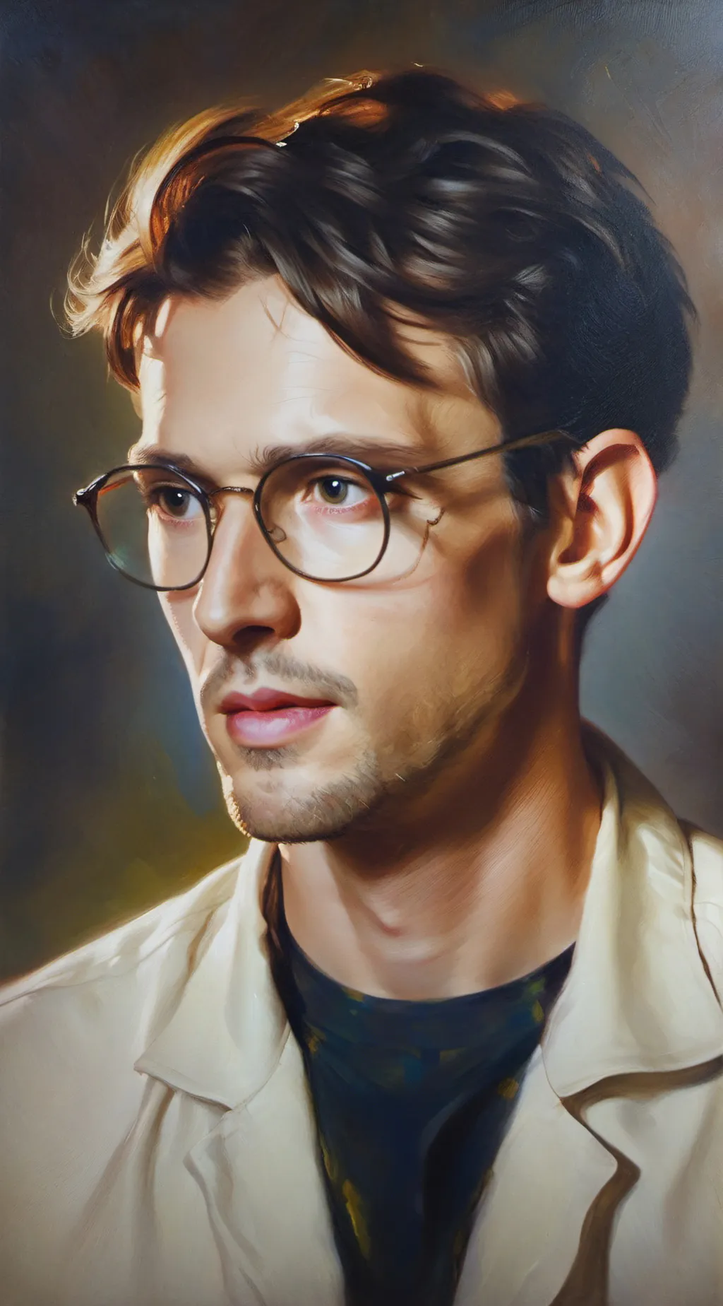 ai character: nerd guy background