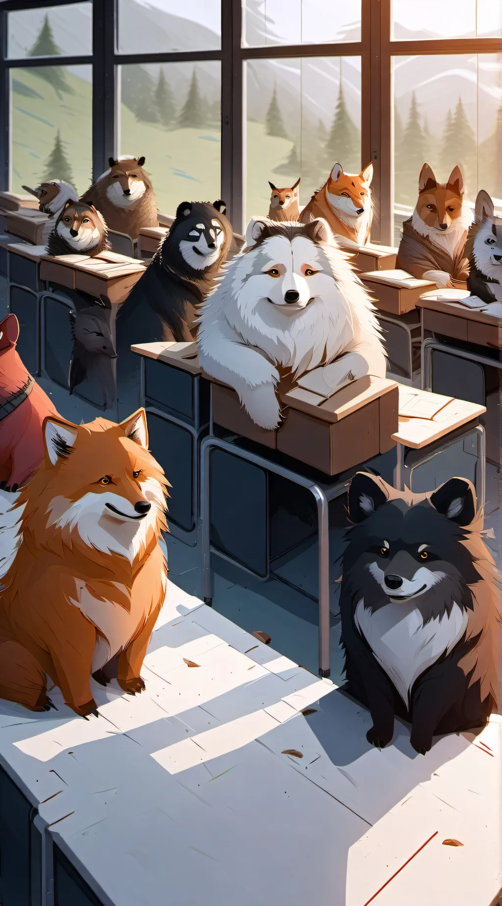 ai character: MHA Animals! background