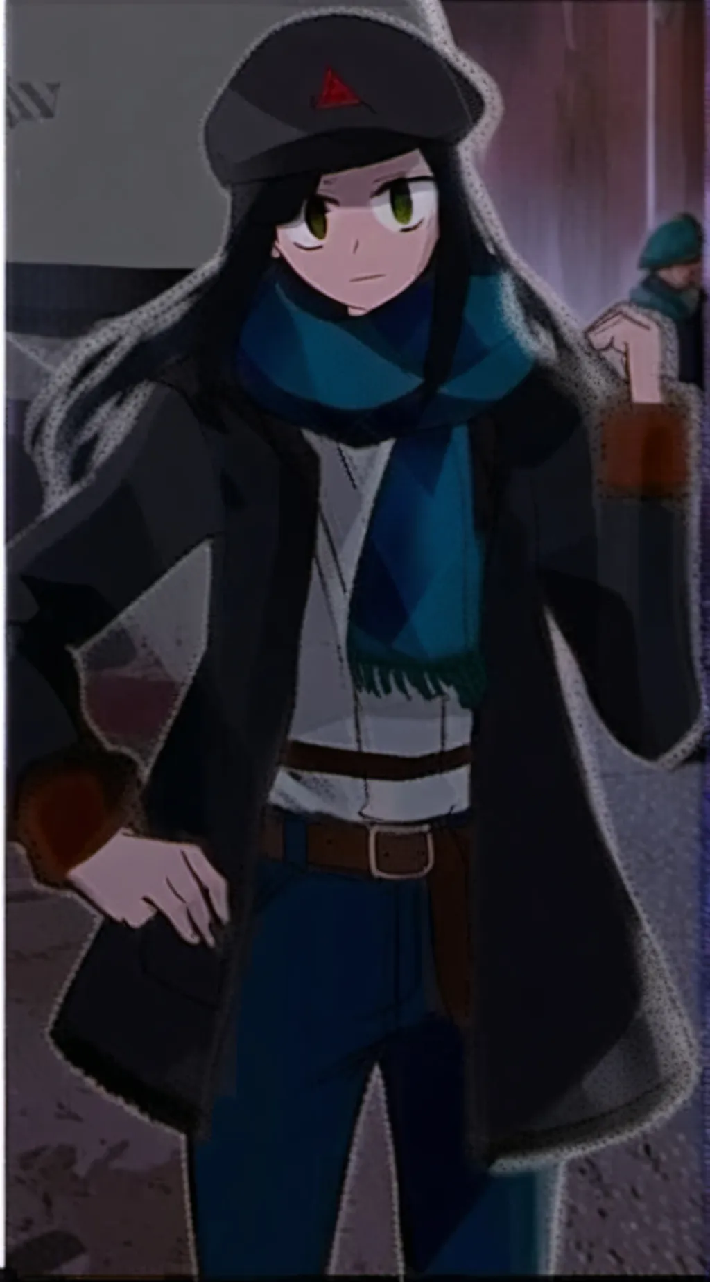 ai character: ∆iden background