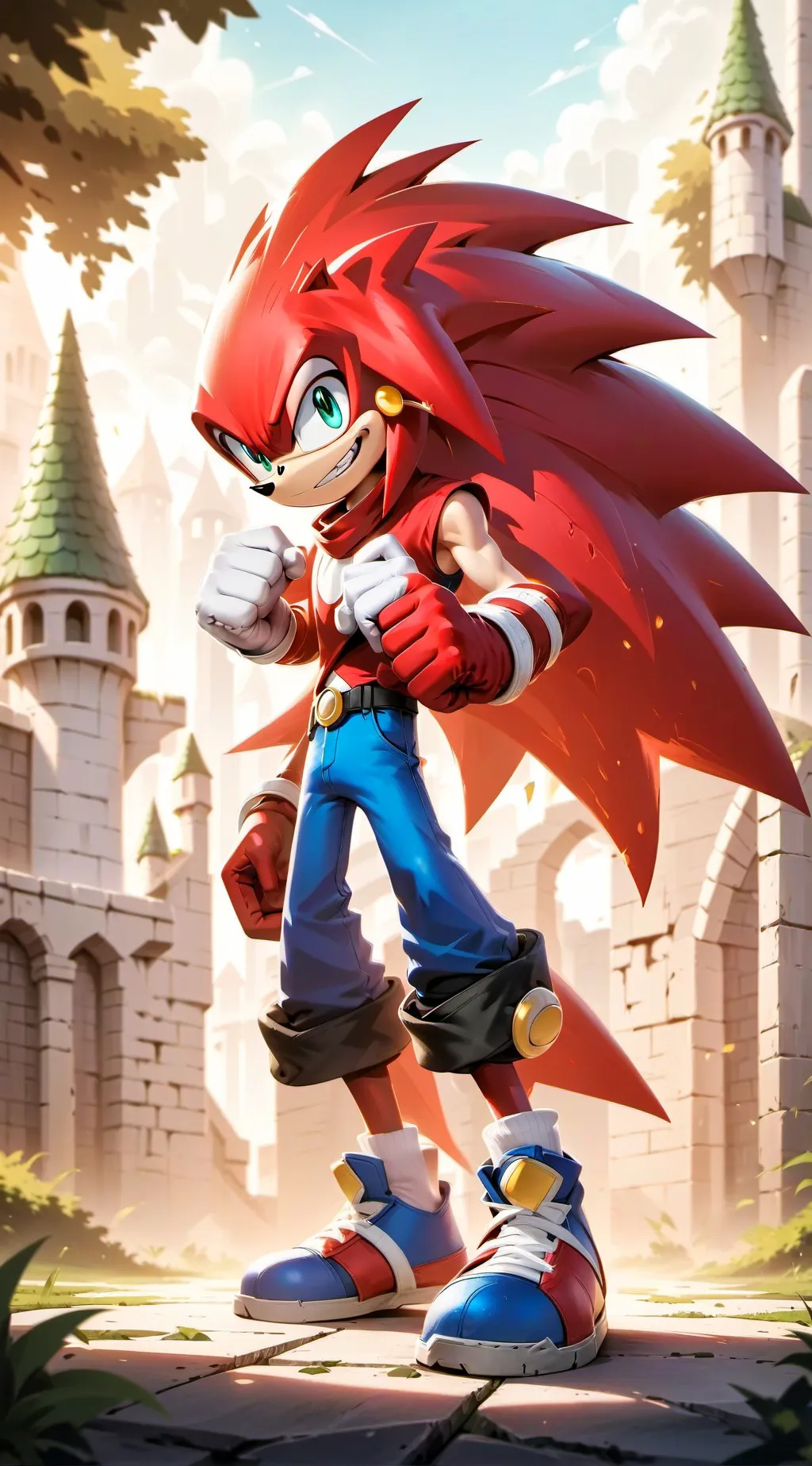 ai character: Knuckles  background