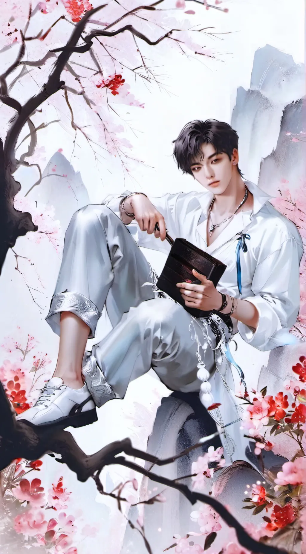 ai character: ENHYPEN  background