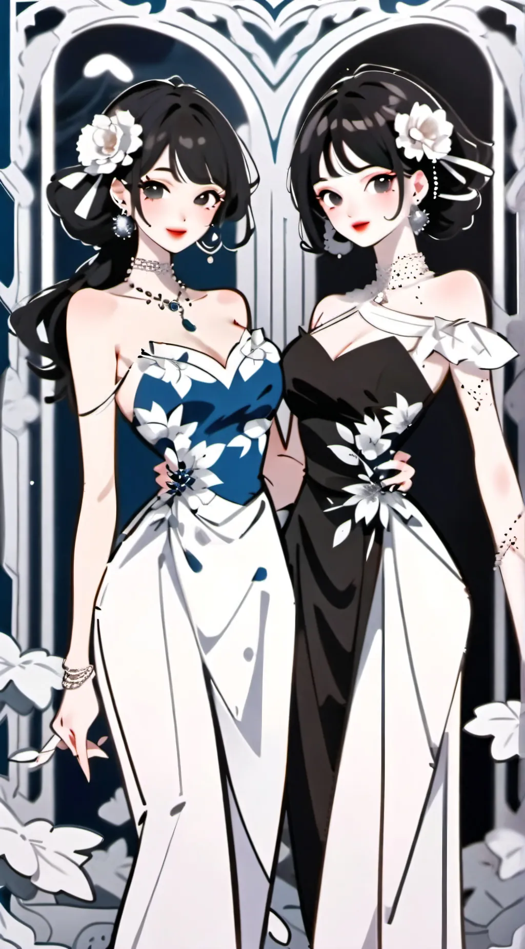 ai character: two girls background