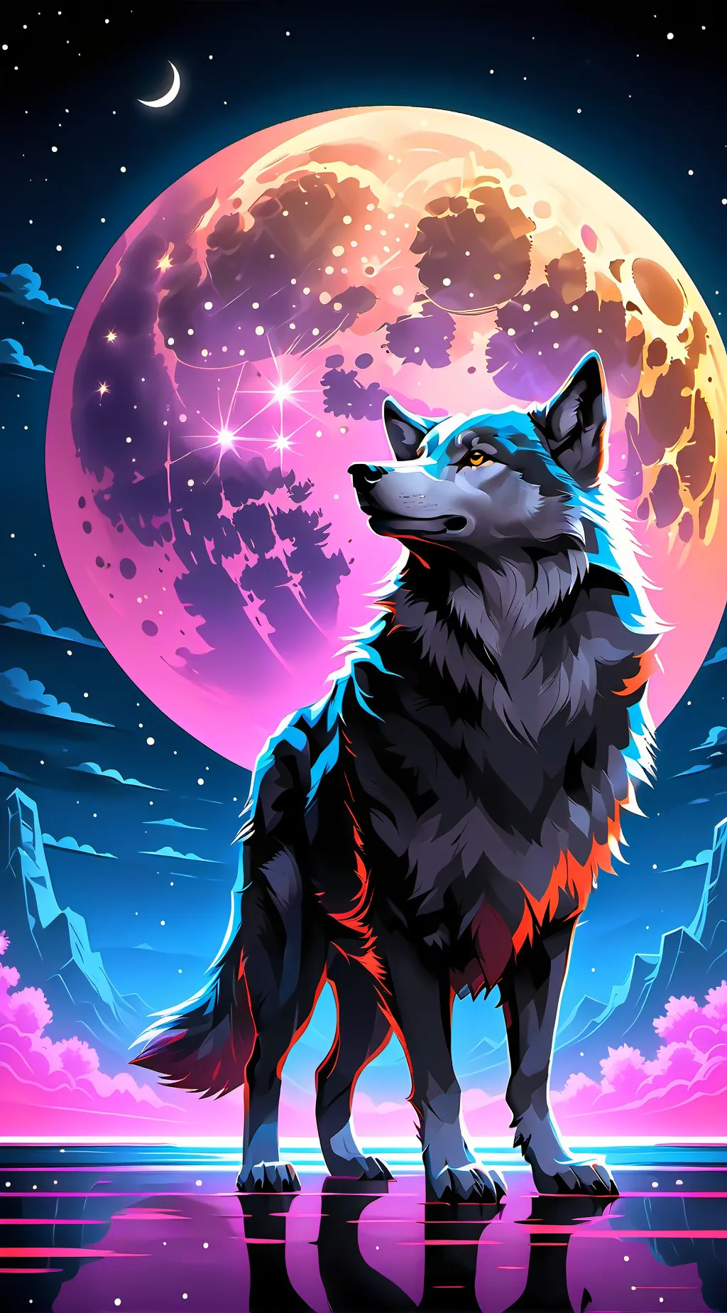 ai character: Life of the Wolf● background