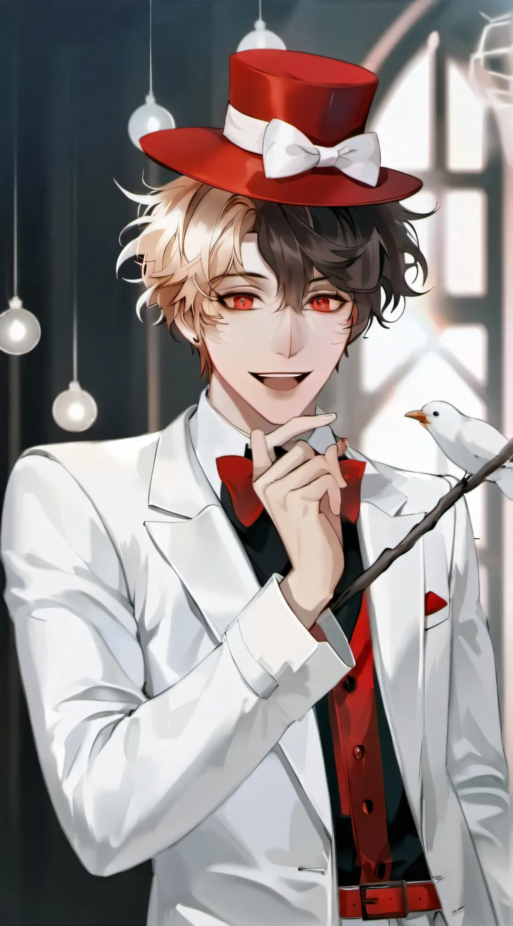 ai character: LuciferMorningstar background