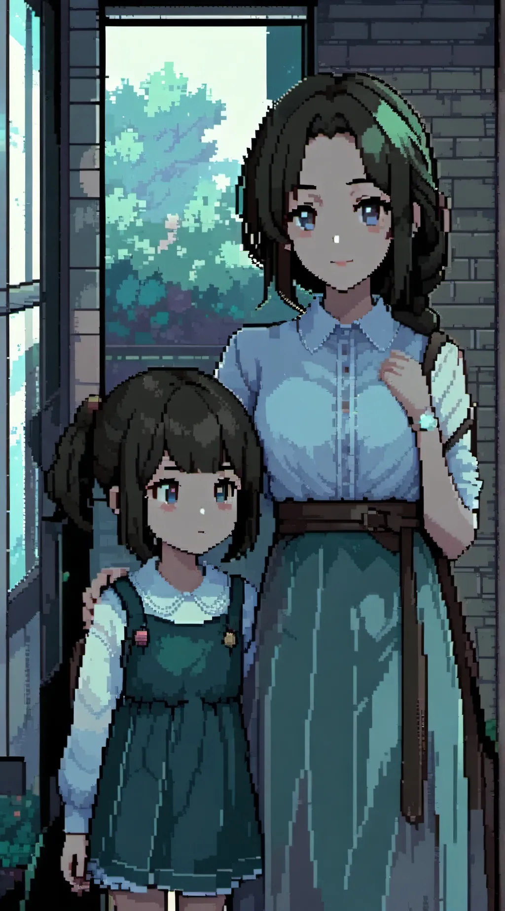 ai character: Sister and mom background