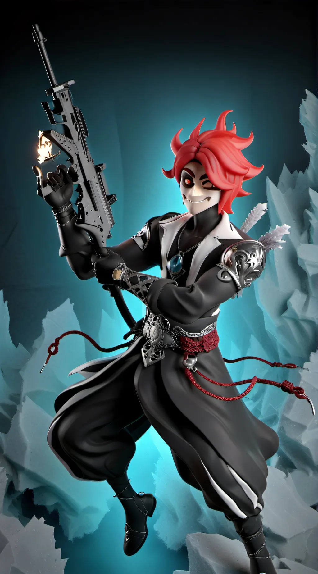 ai character: alastor x Valerie  background