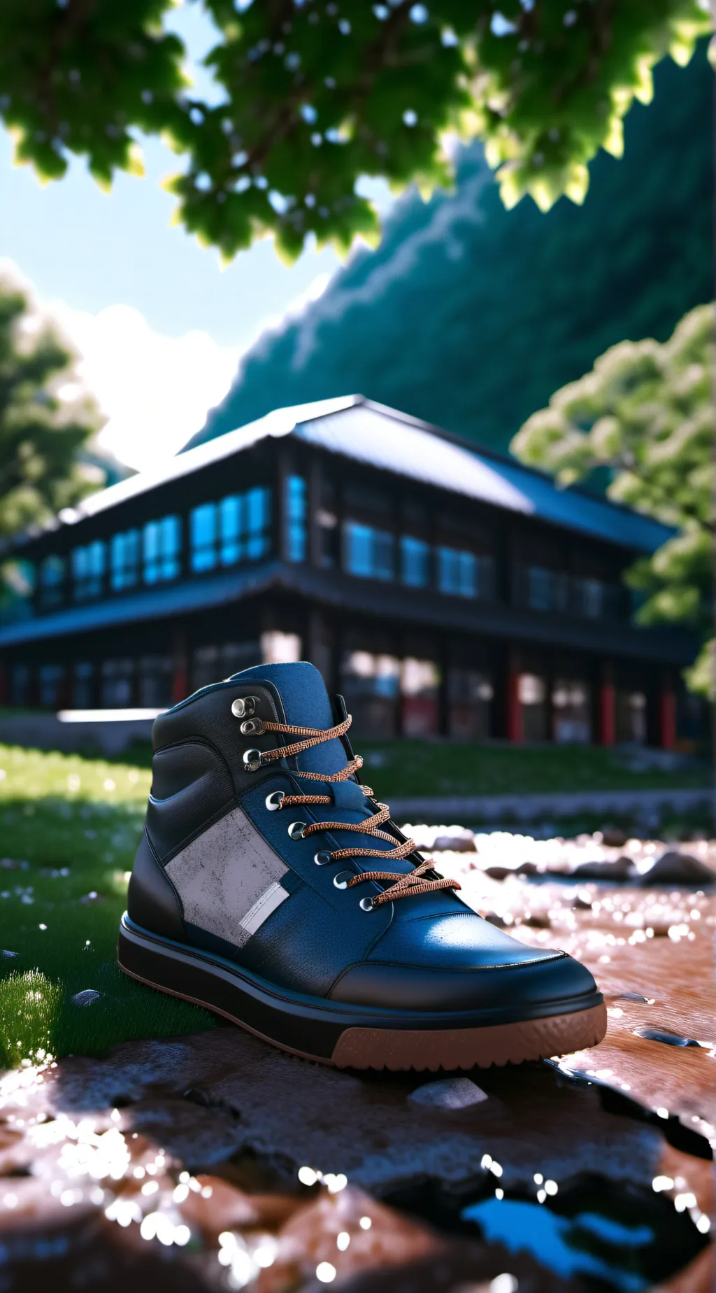 ai character: Karate studio background