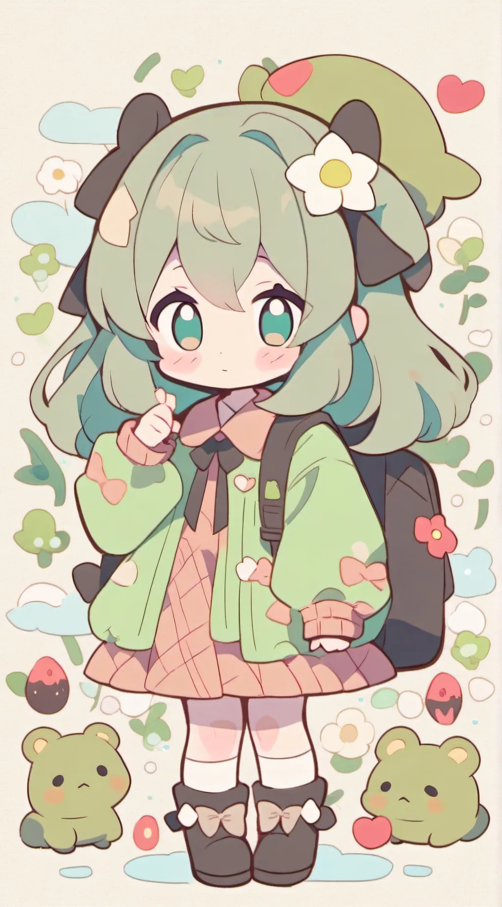 ai character: All of more eyes  background