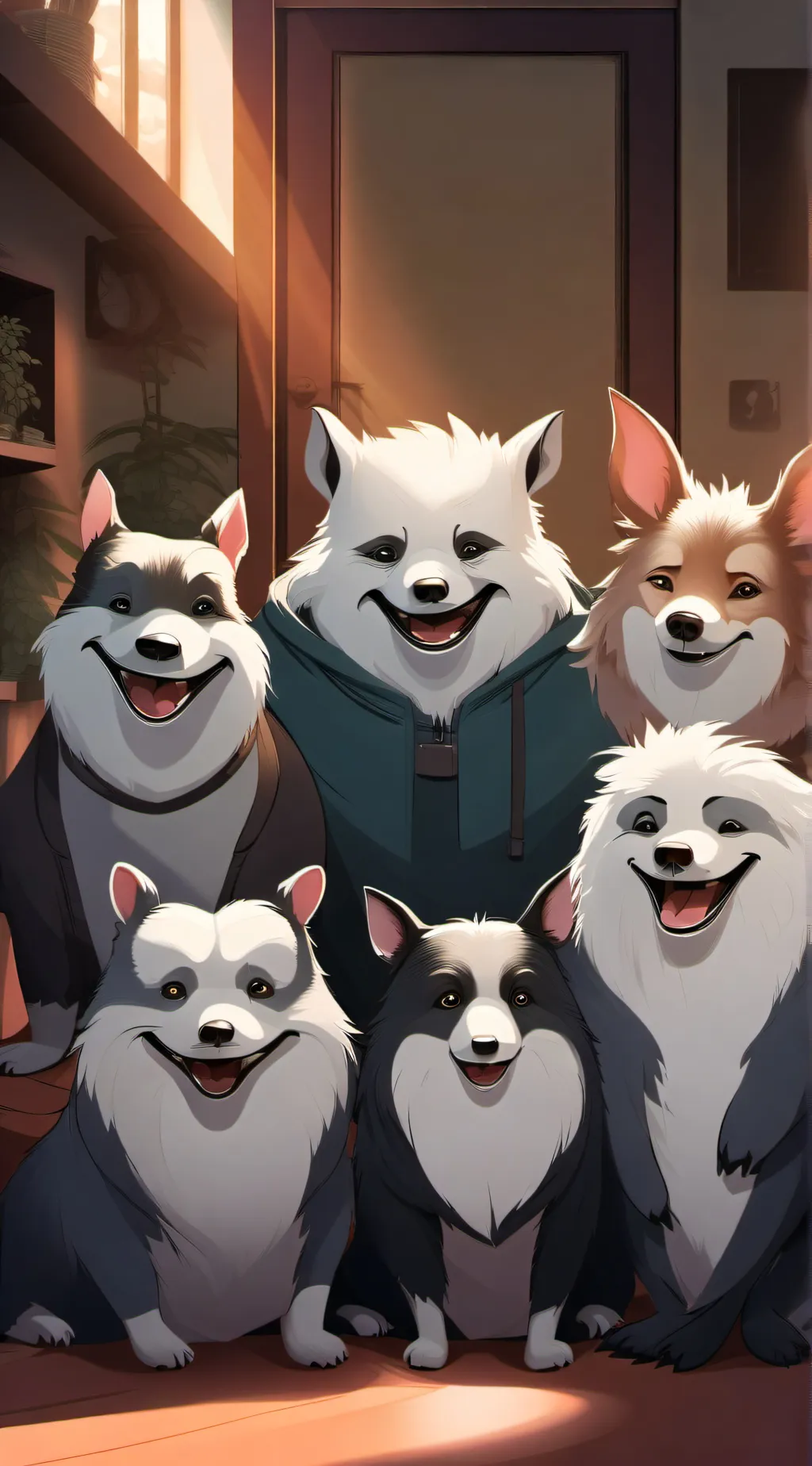 ai character: Smiling baby adopt background