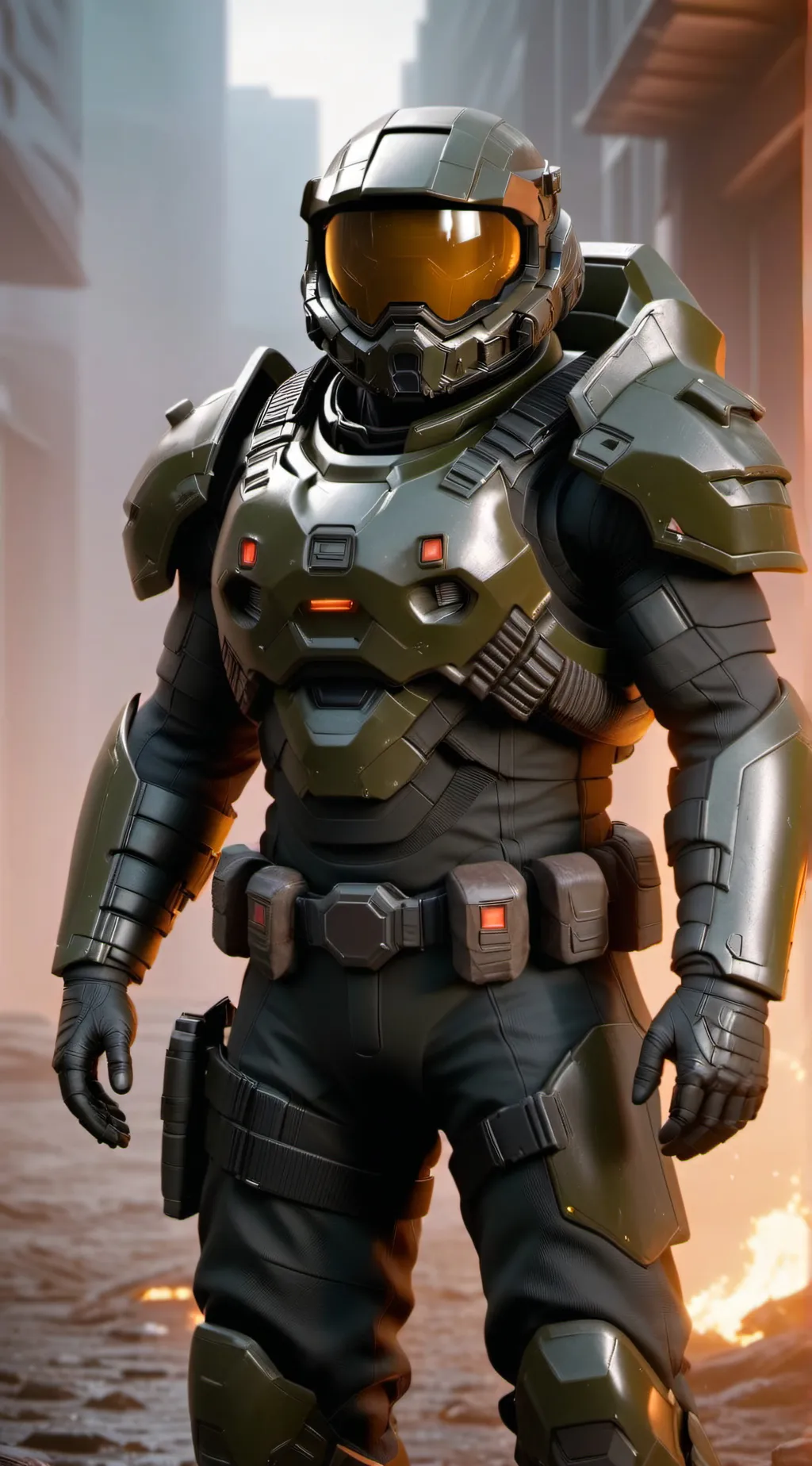 ai character: Doom slayer. background