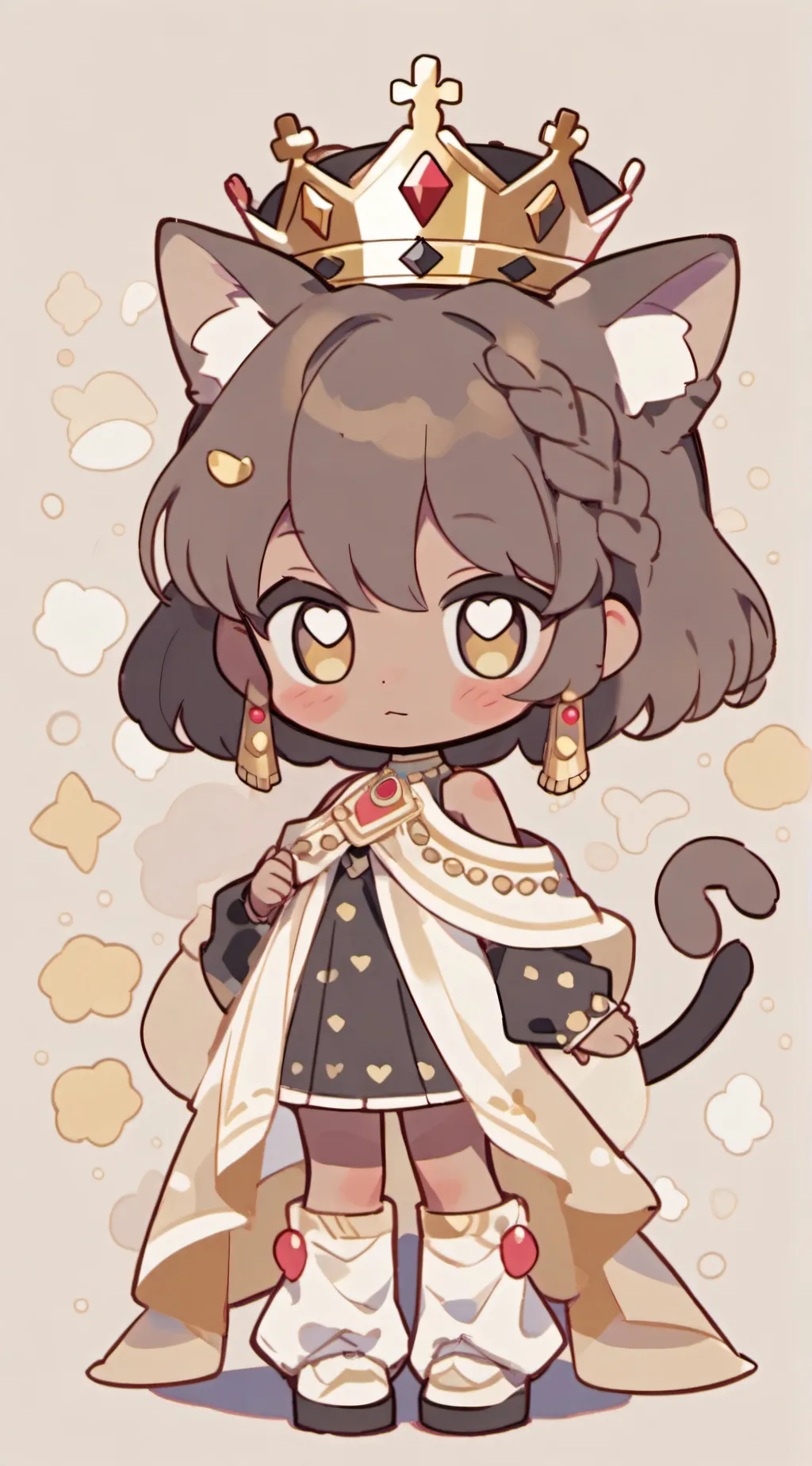 ai character: smiling critters background