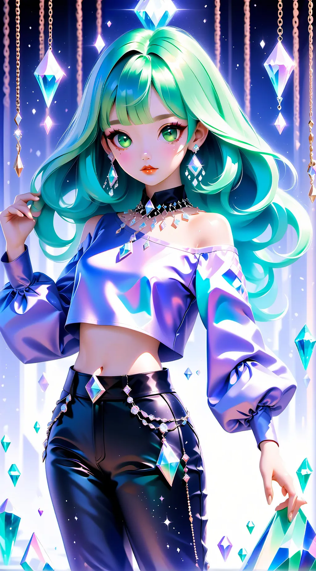 ai character: lilly pad background