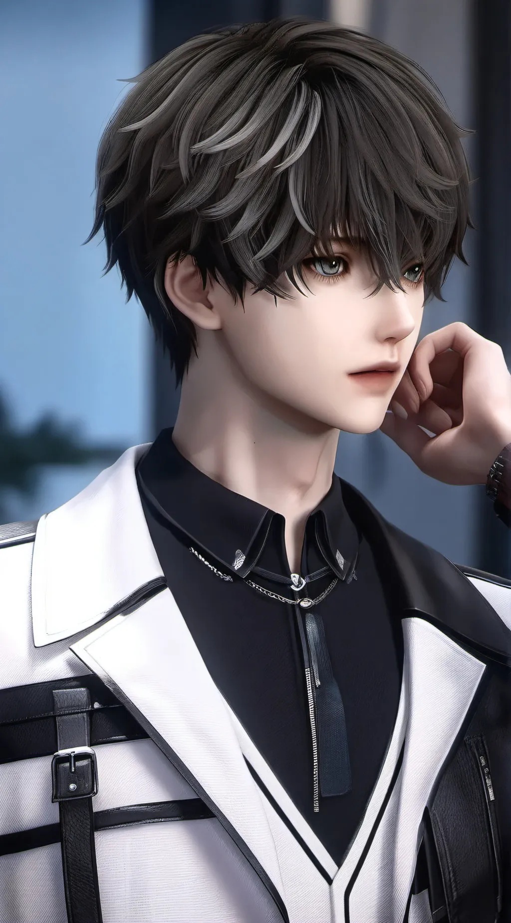 ai character: •Tanner• background