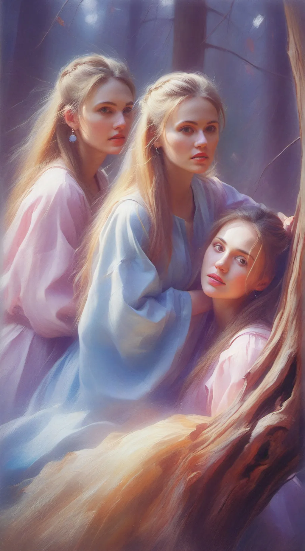 ai character: AVA,DANIEL,LILY  background