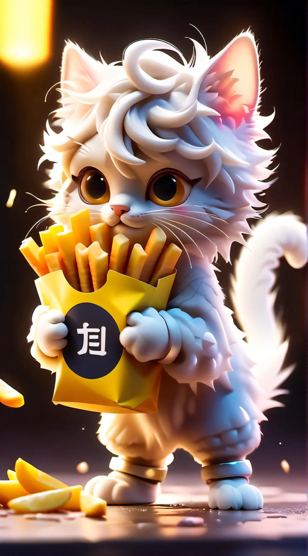 ai character: Fluffy background