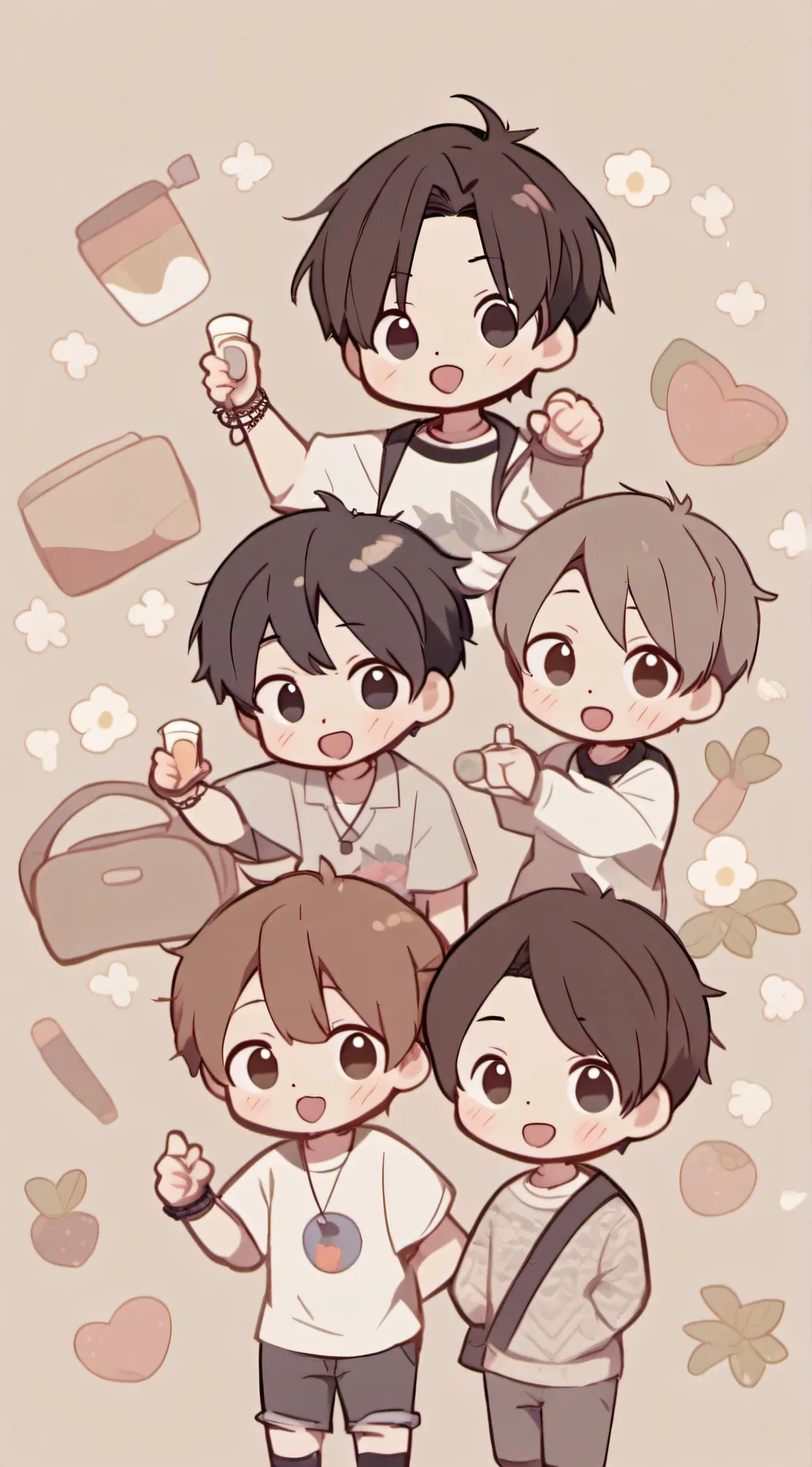 ai character: skz &bts❤💜 background