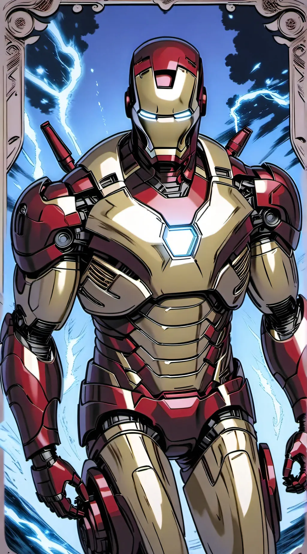 ai character: Iron man background