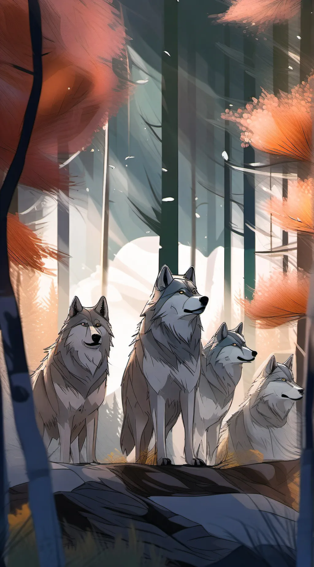 ai character: wolf pack  background