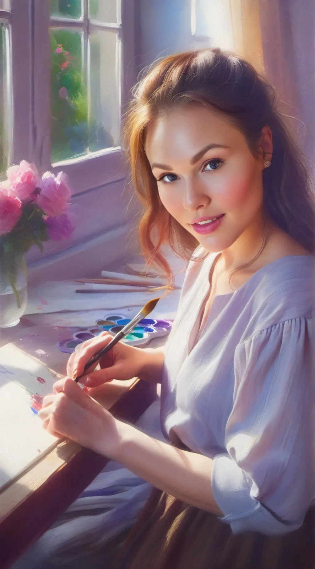 ai character: Victoria background