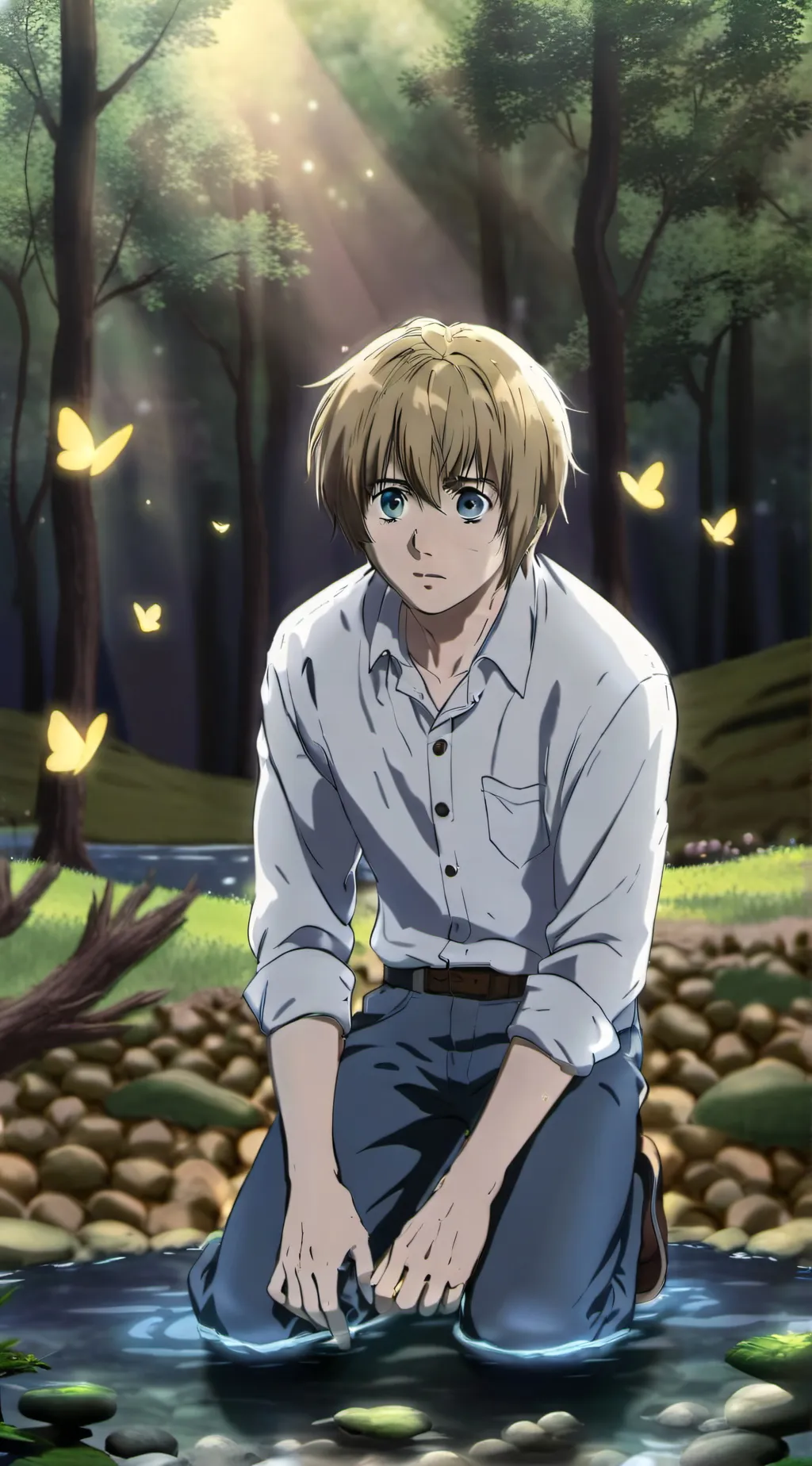 ai character: Armin arlert background
