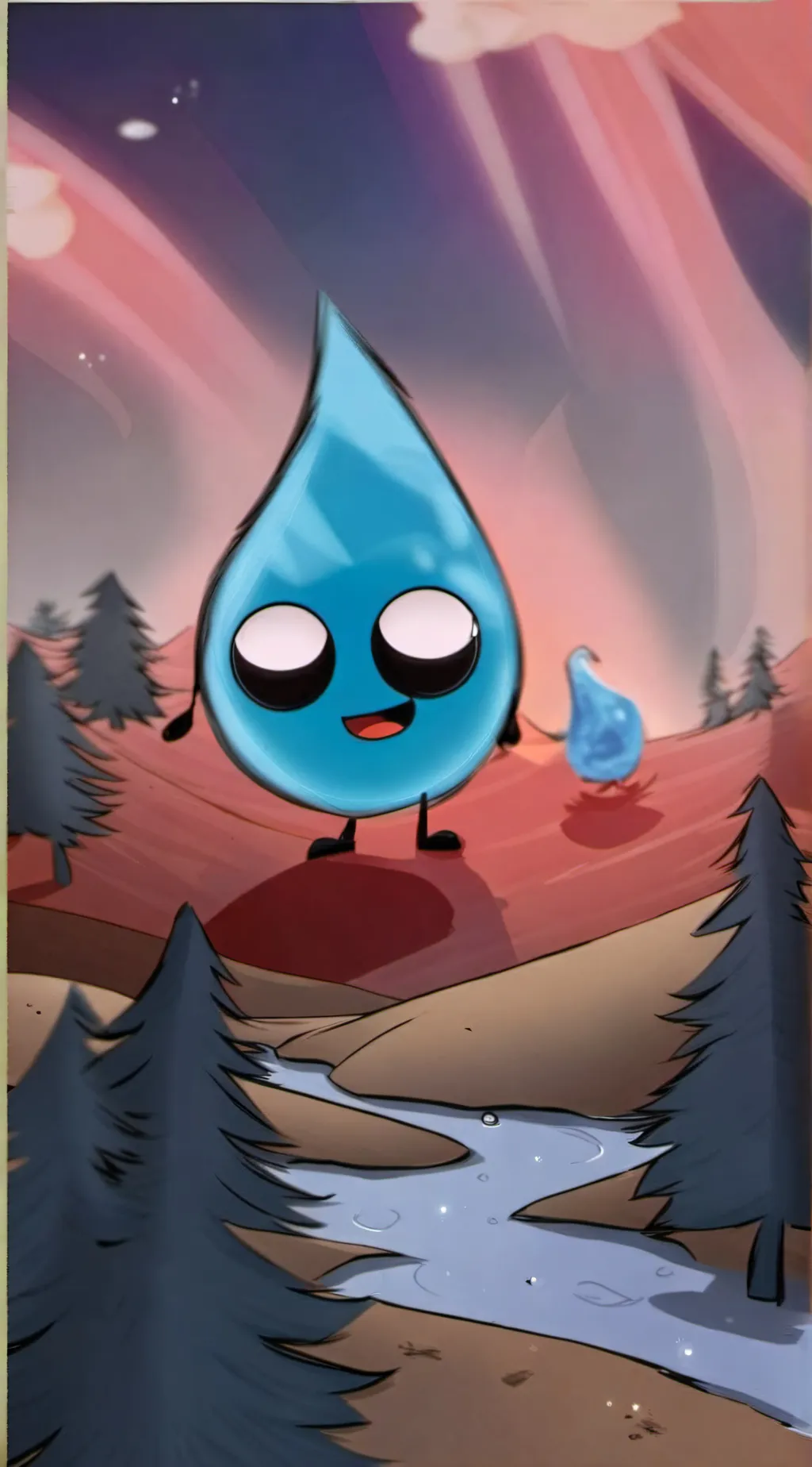 ai character: BFDI!!!1!1 background