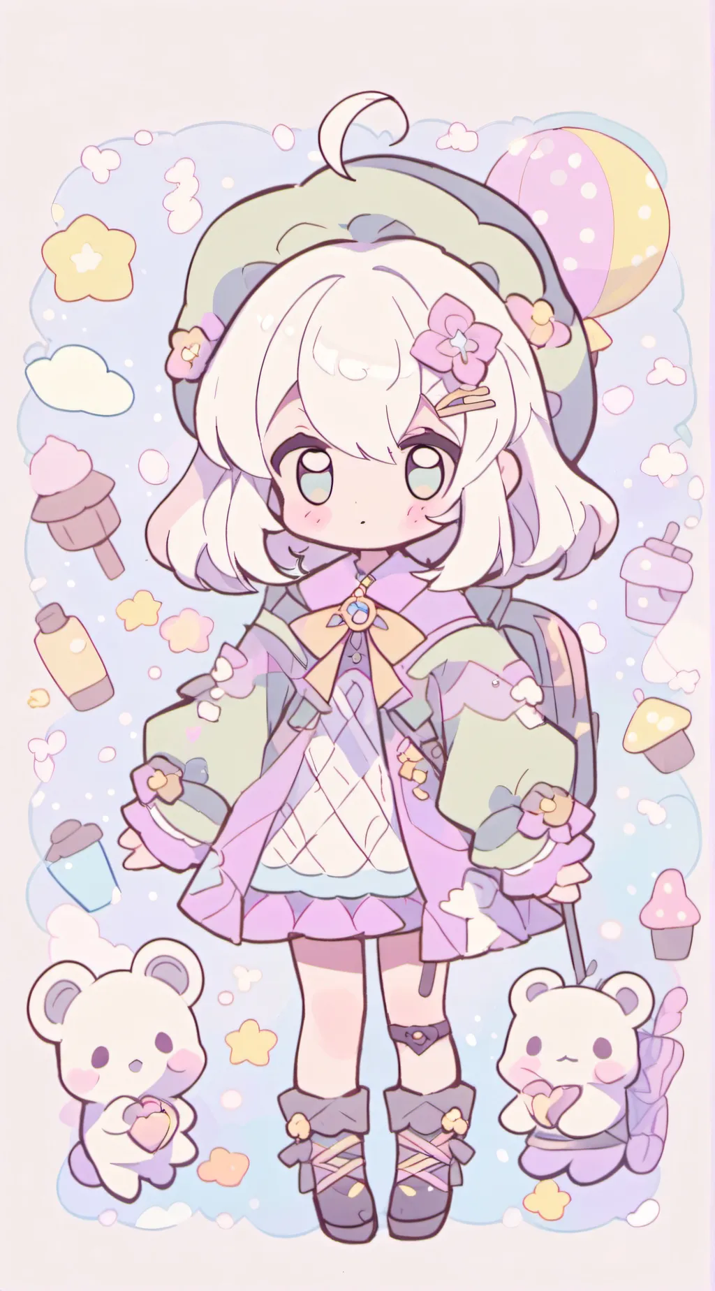 ai character: hazel background