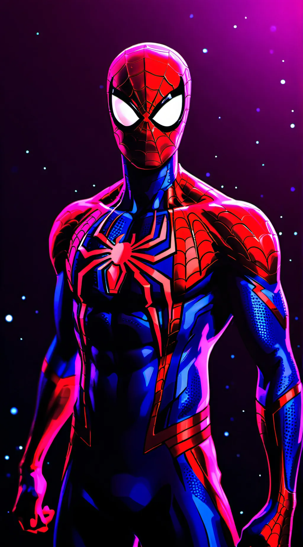 ai character: Galaxy spider Man background