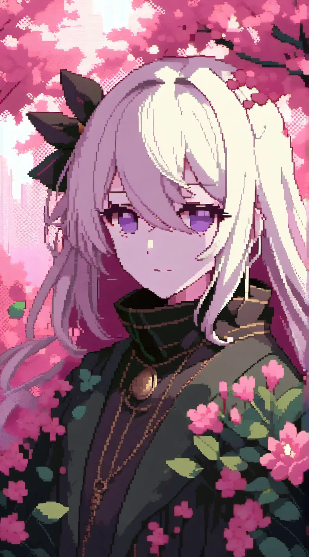 ai character: Violet background