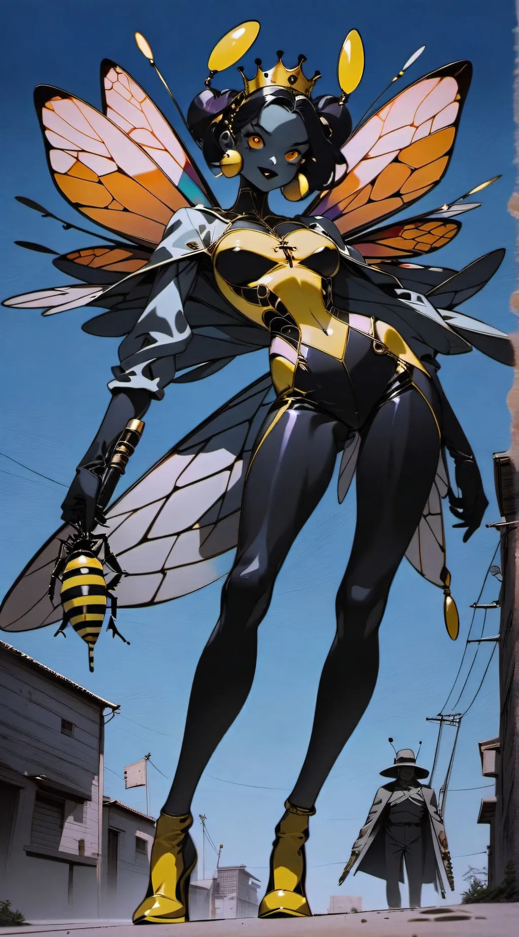 ai character: you as a girl bee background