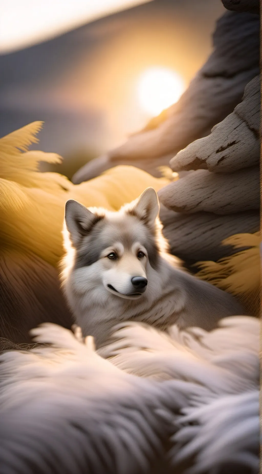 ai character: puppy background