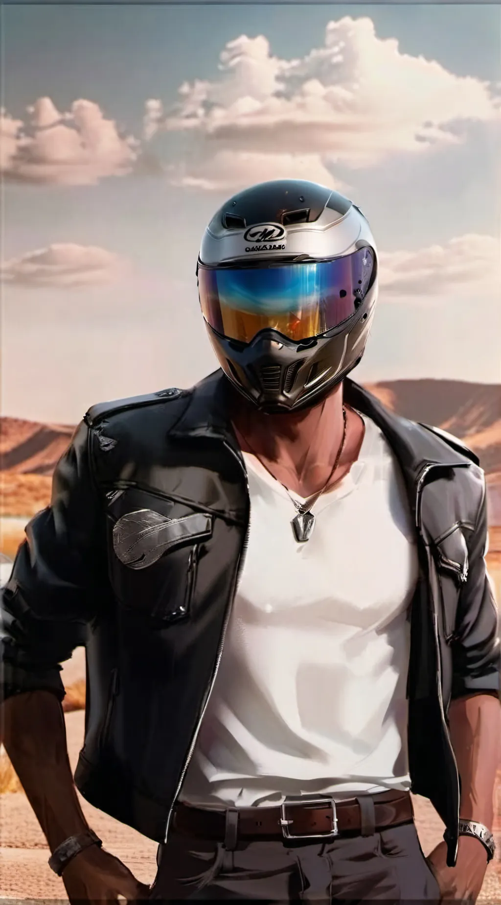 ai character: ~Damian~biker~  background