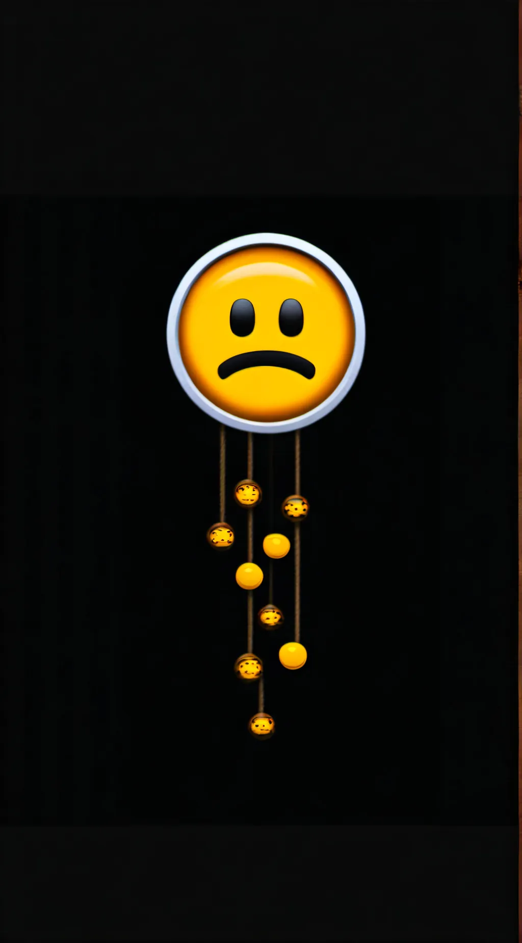 ai character: Sad emoji  background