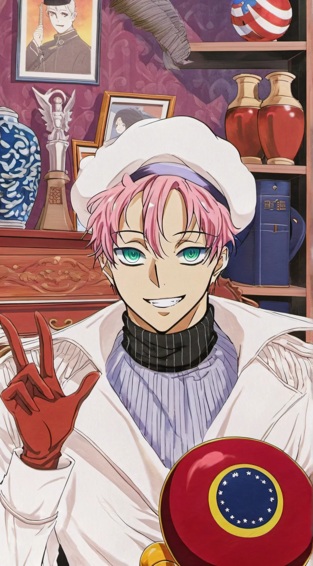 ai character: AKAZA X KOYUKI  background